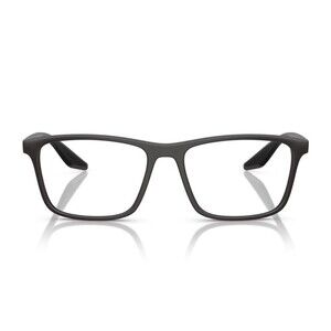 Prada Linea Rossa Ps 01Qv Matte Grey Nylon Rectangular Eyeglasses - NWT